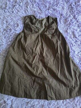 BROWN Stitch + Feather Sleeveless Dress W Pockets